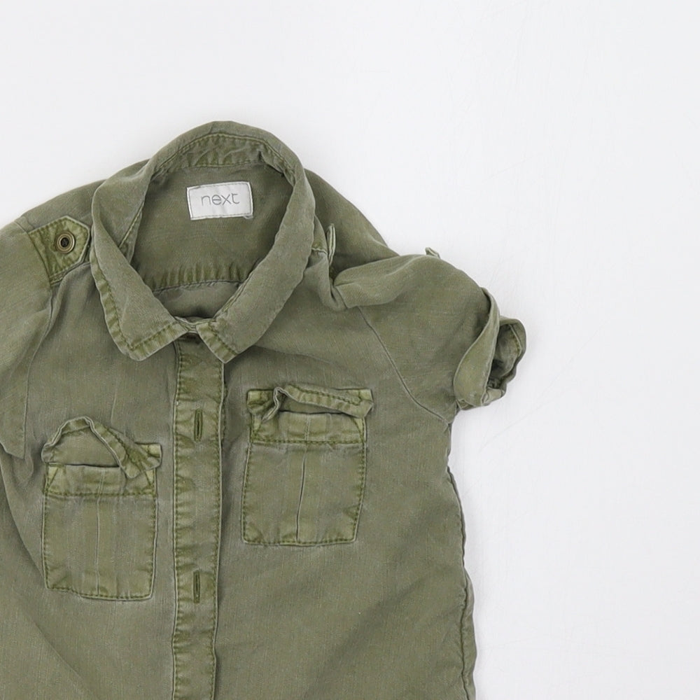 NEXT Girls Green   Basic Button-Up Size 9-12 Months