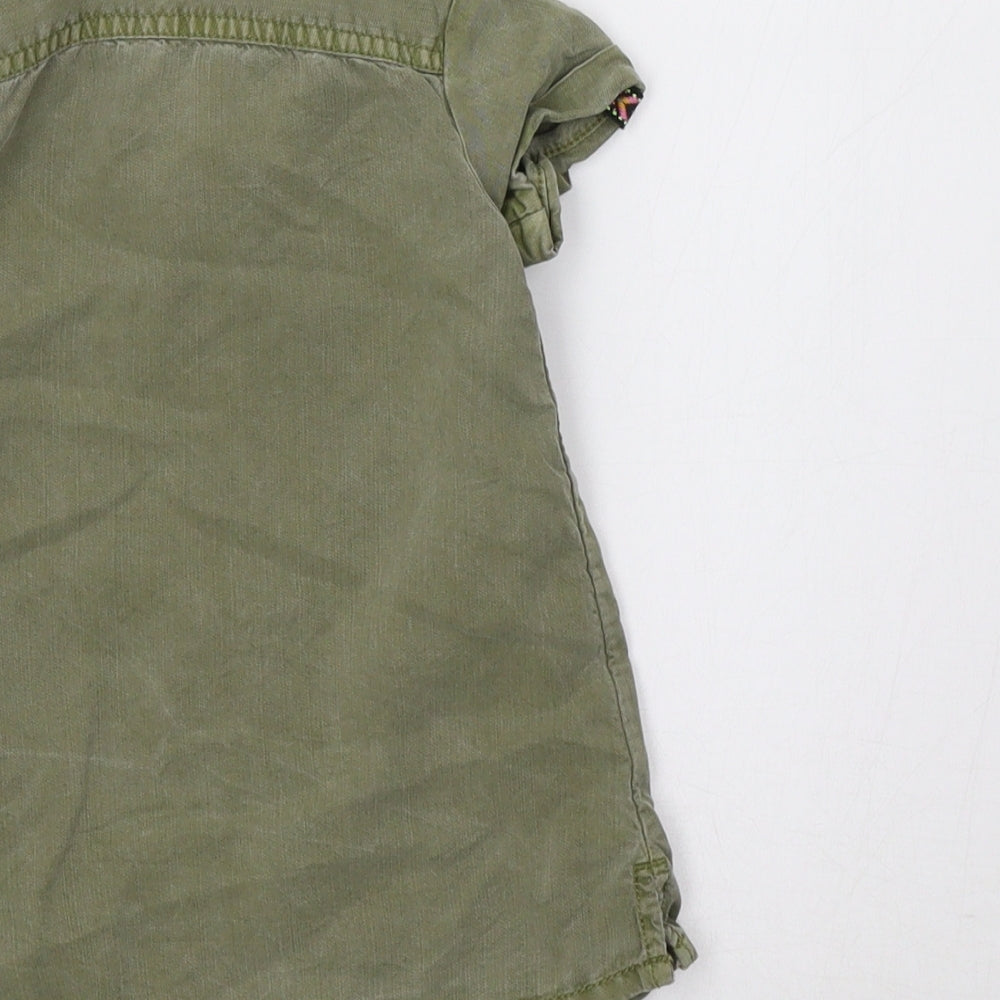 NEXT Girls Green   Basic Button-Up Size 9-12 Months