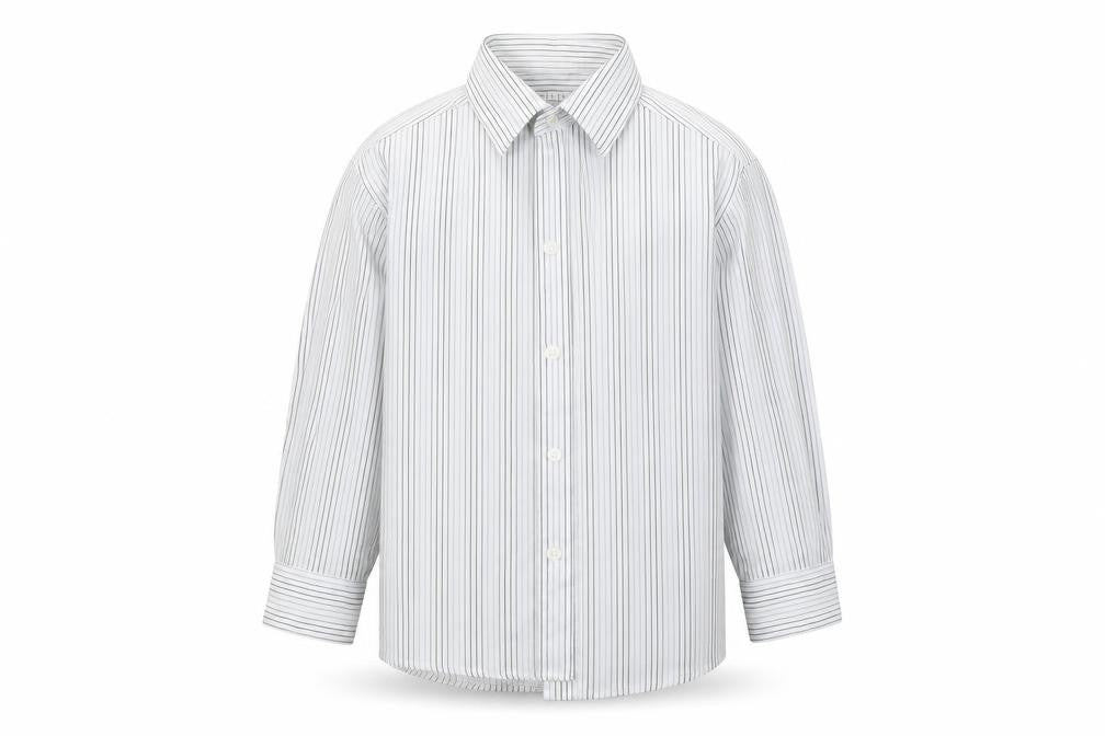 Duck and Cover Striped  Basic Button-Up Size 6 Years