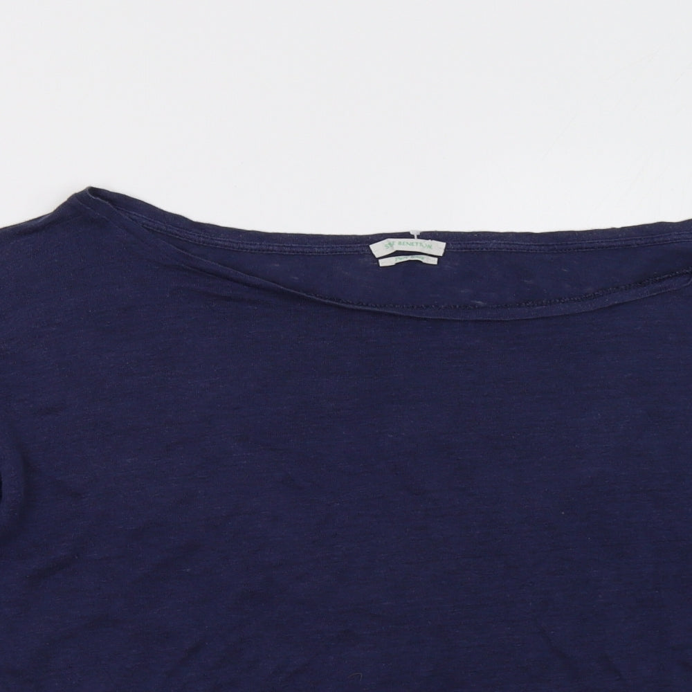 stile benneto Womens Blue   Pullover Sweatshirt Size L