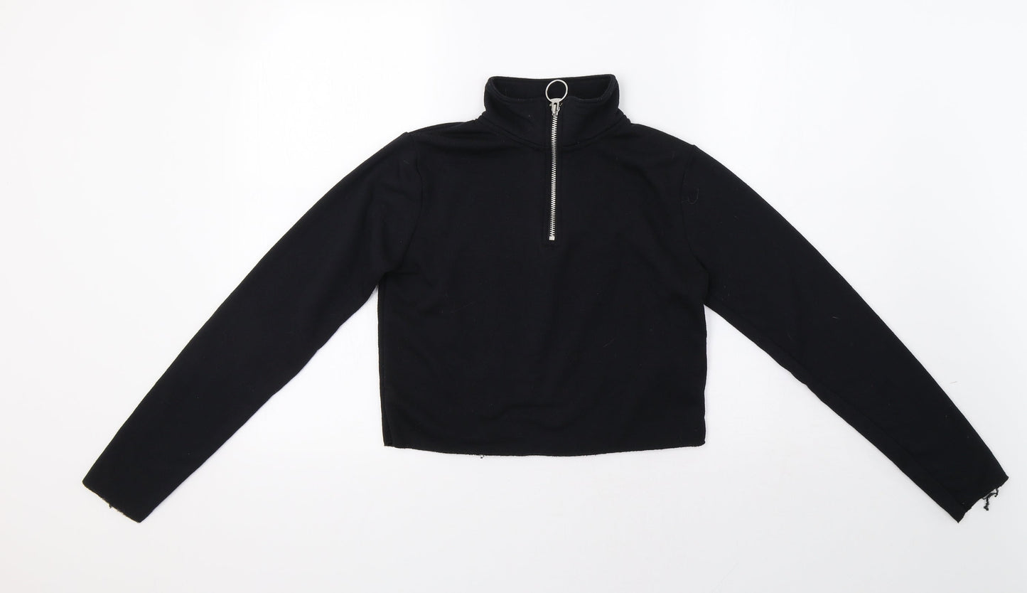 Topshop Womens Black   Pullover Sweatshirt Size 6