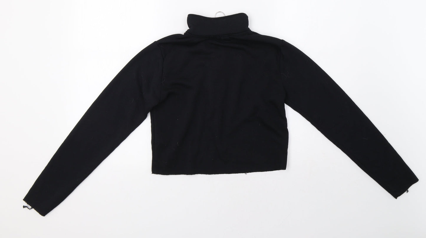 Topshop Womens Black   Pullover Sweatshirt Size 6