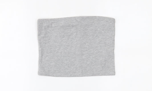 New Look Womens Grey   Cropped Blouse Size M