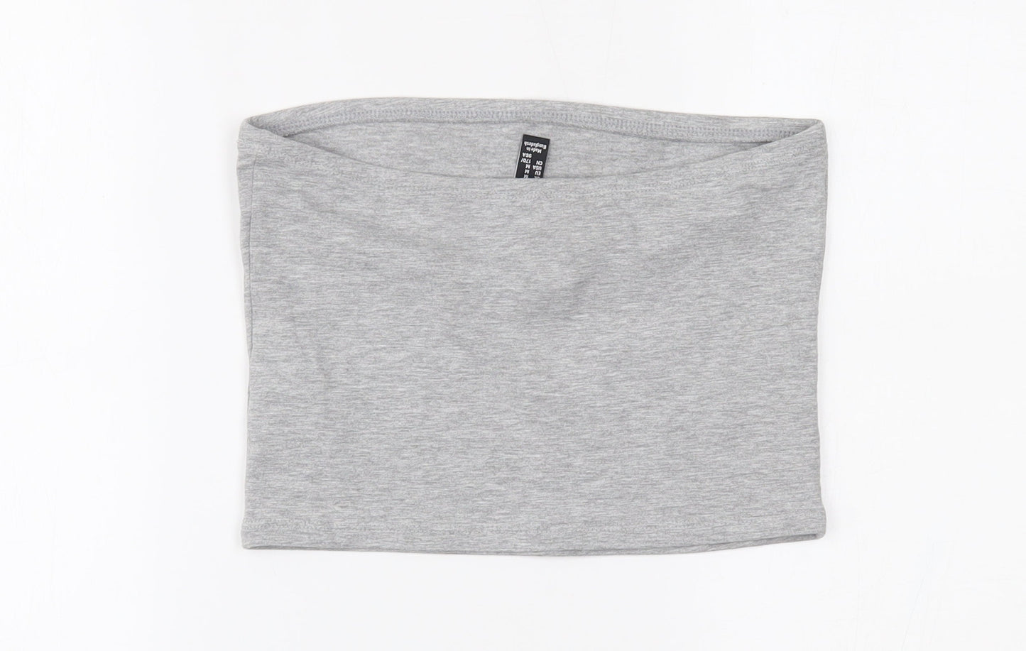 New Look Womens Grey   Cropped Blouse Size M