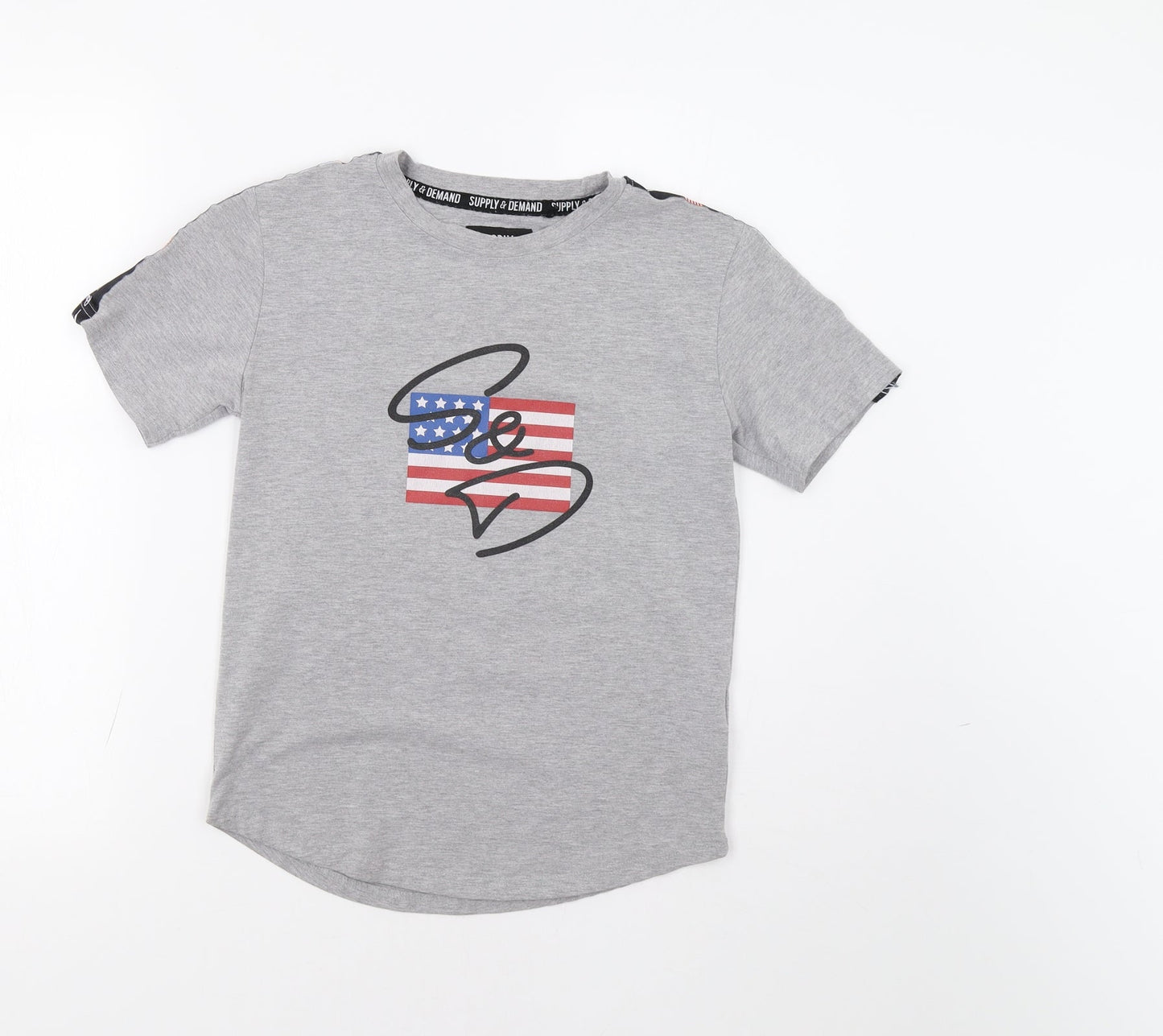 Supply & Demand Boys Grey   Basic Polo Size 10-11 Years