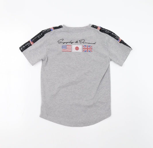 Supply & Demand Boys Grey   Basic Polo Size 10-11 Years