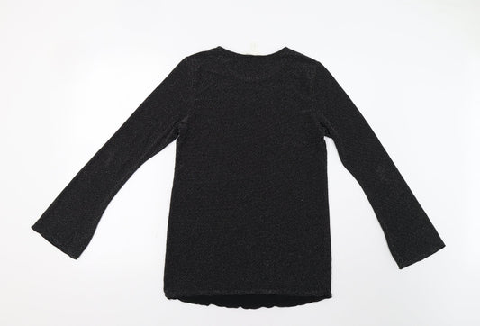 H&M Womens Black   Basic Blouse Size L
