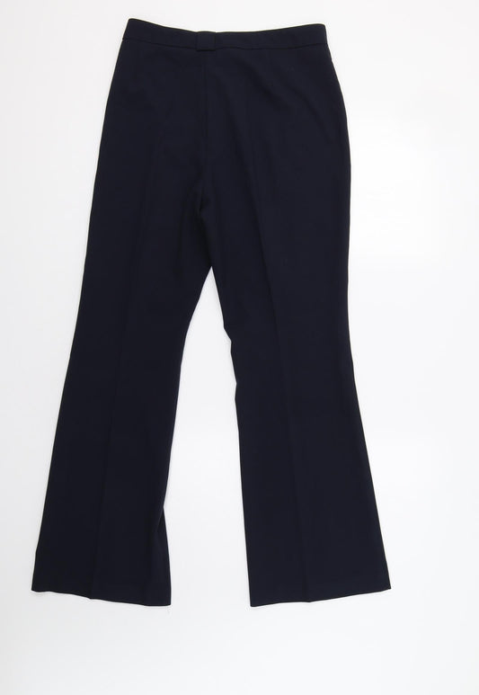 M&S Womens Blue   Dress Pants Trousers Size 14 L30 in