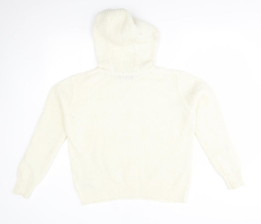 M&S Womens Ivory   Pullover Hoodie Size M