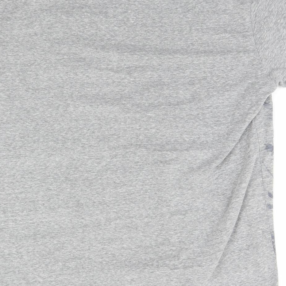 Easy Mens Grey Floral   T-Shirt Size M