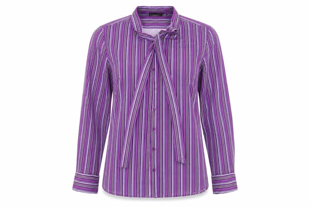 Dimensions Womens Multicoloured Striped  Basic Button-Up Size 10