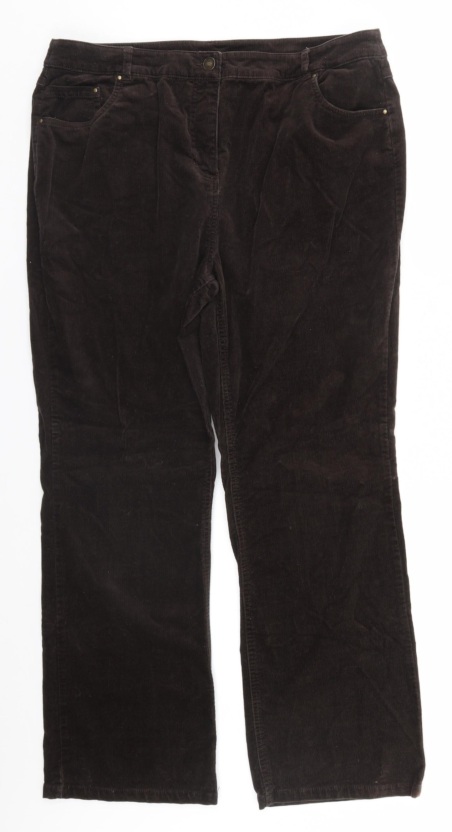 EWM Womens Brown   Trousers  Size 18 L28 in