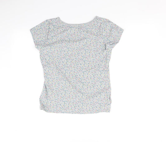 Papaya Womens Grey Polka Dot  Basic T-Shirt Size 14