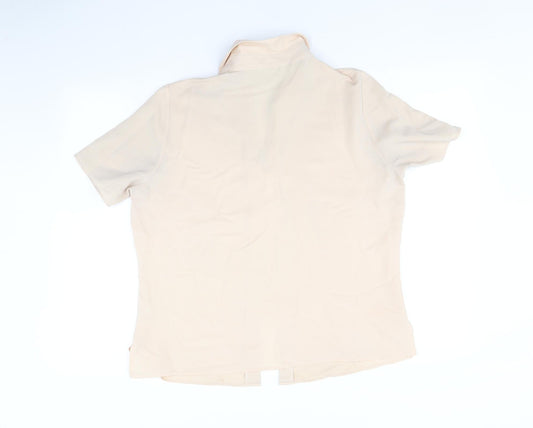 Marks and Spencer Womens Beige   Basic Button-Up Size 16