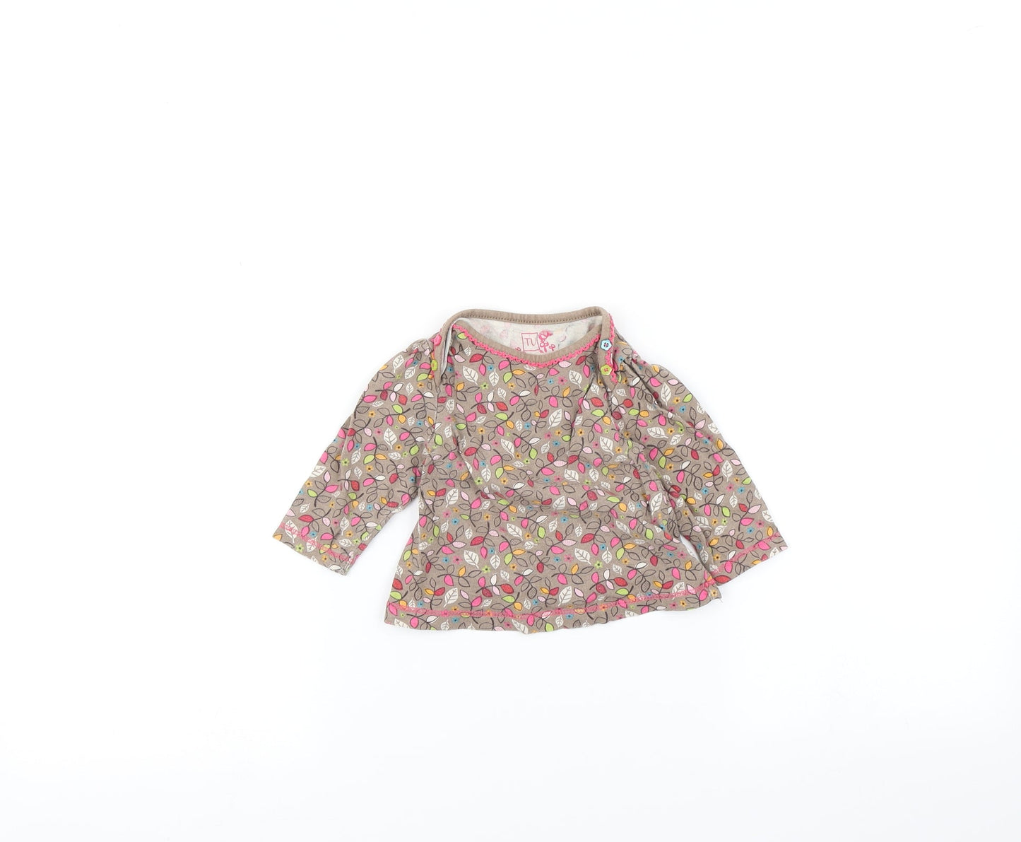 NEXT Baby Multicoloured   Basic T-Shirt Size 3-6 Months  - Leaf print