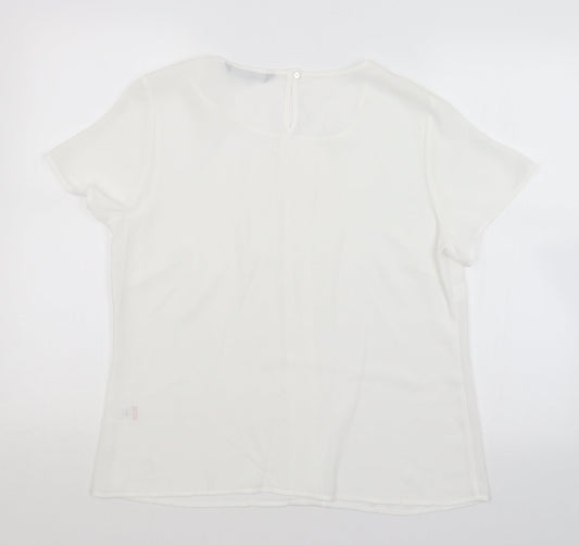 BM Womens White   Basic Blouse Size 14