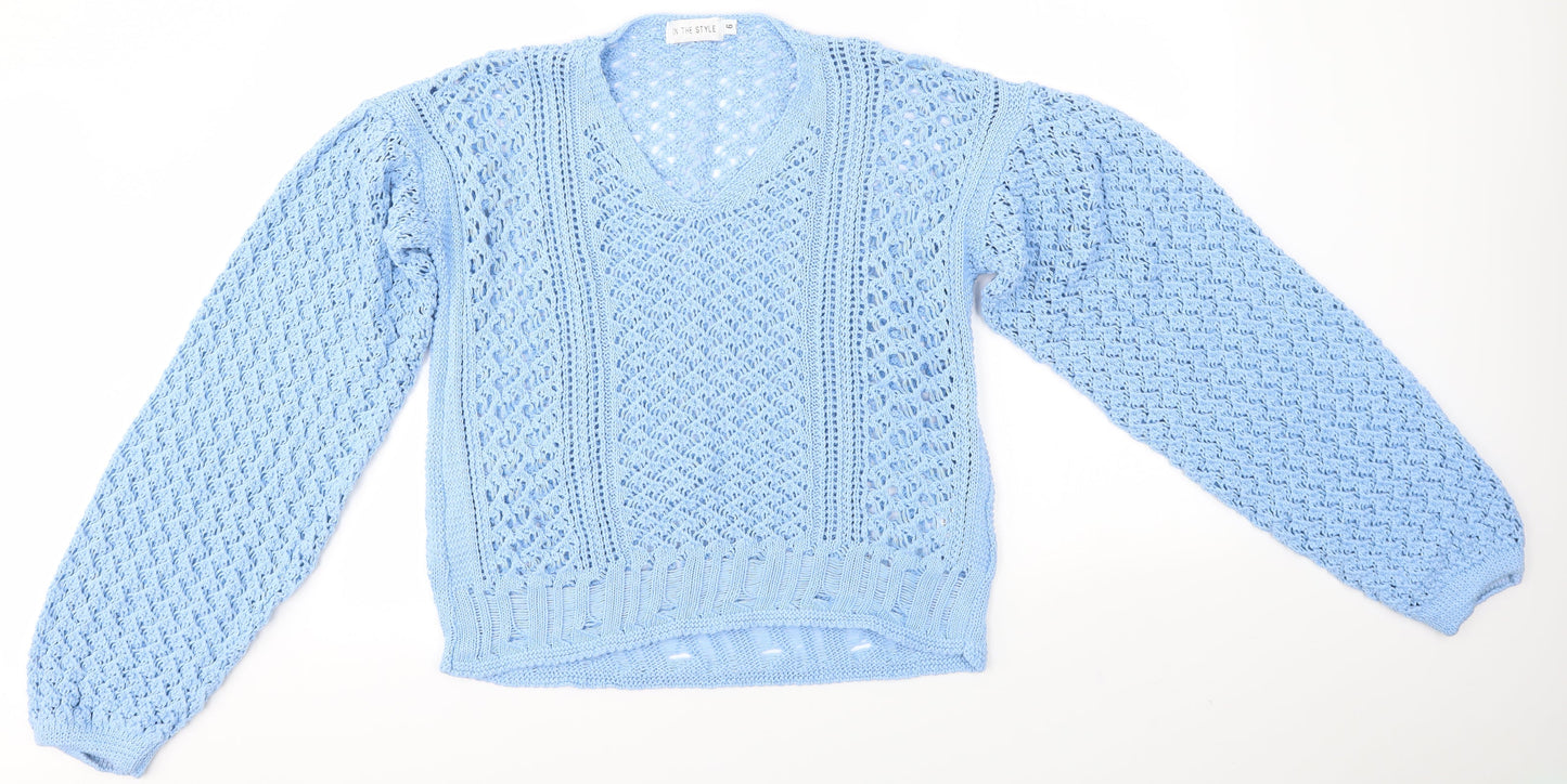 In the Style Womens Blue   Pullover Jumper Size 6