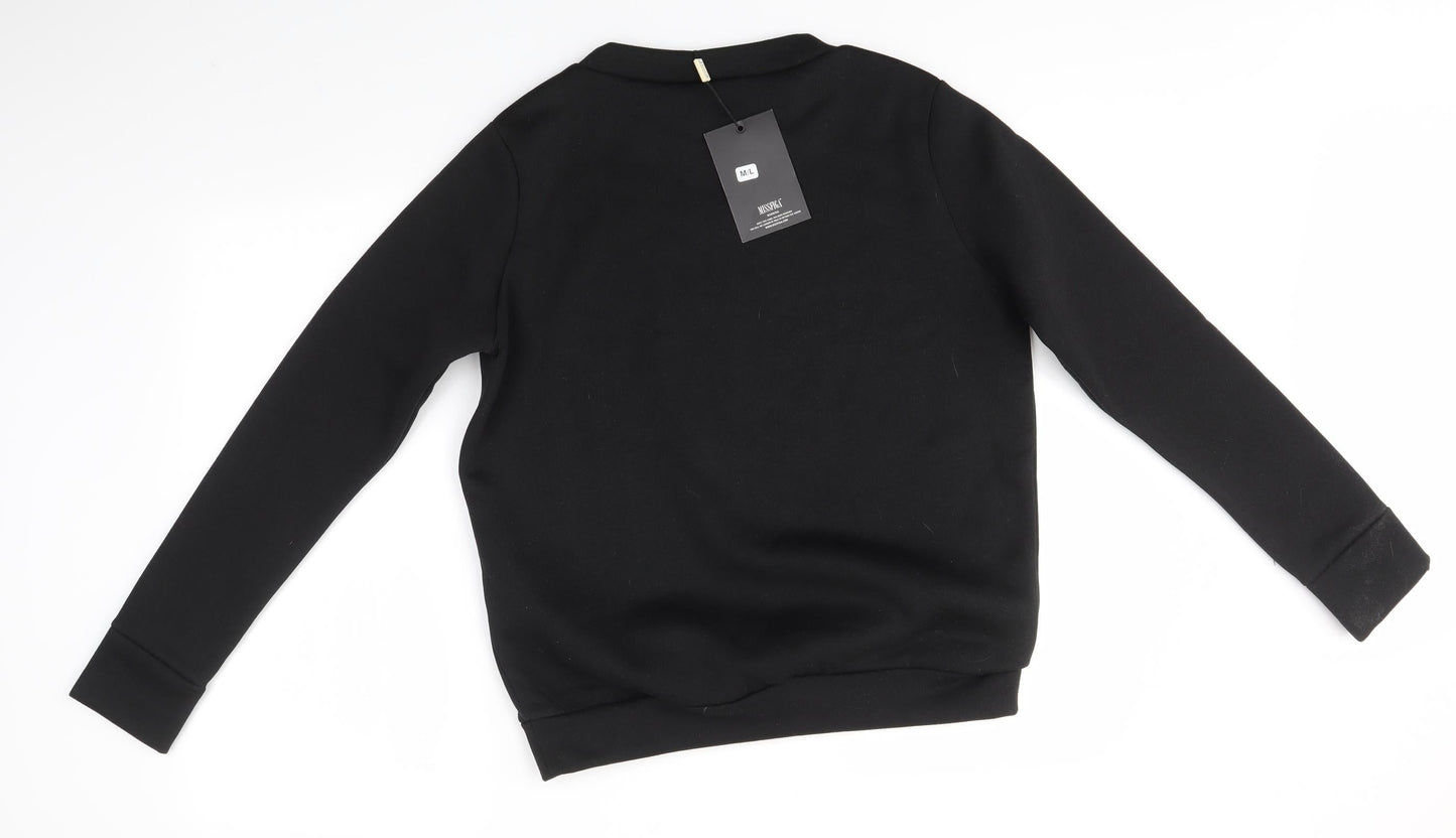 MISSFIGA Womens Black   Pullover Jumper Size M