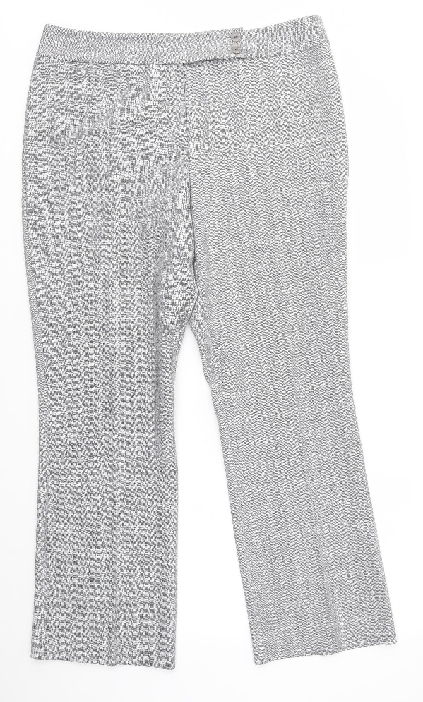 BHS Womens Grey   Dress Pants Trousers Size 14 L28 in