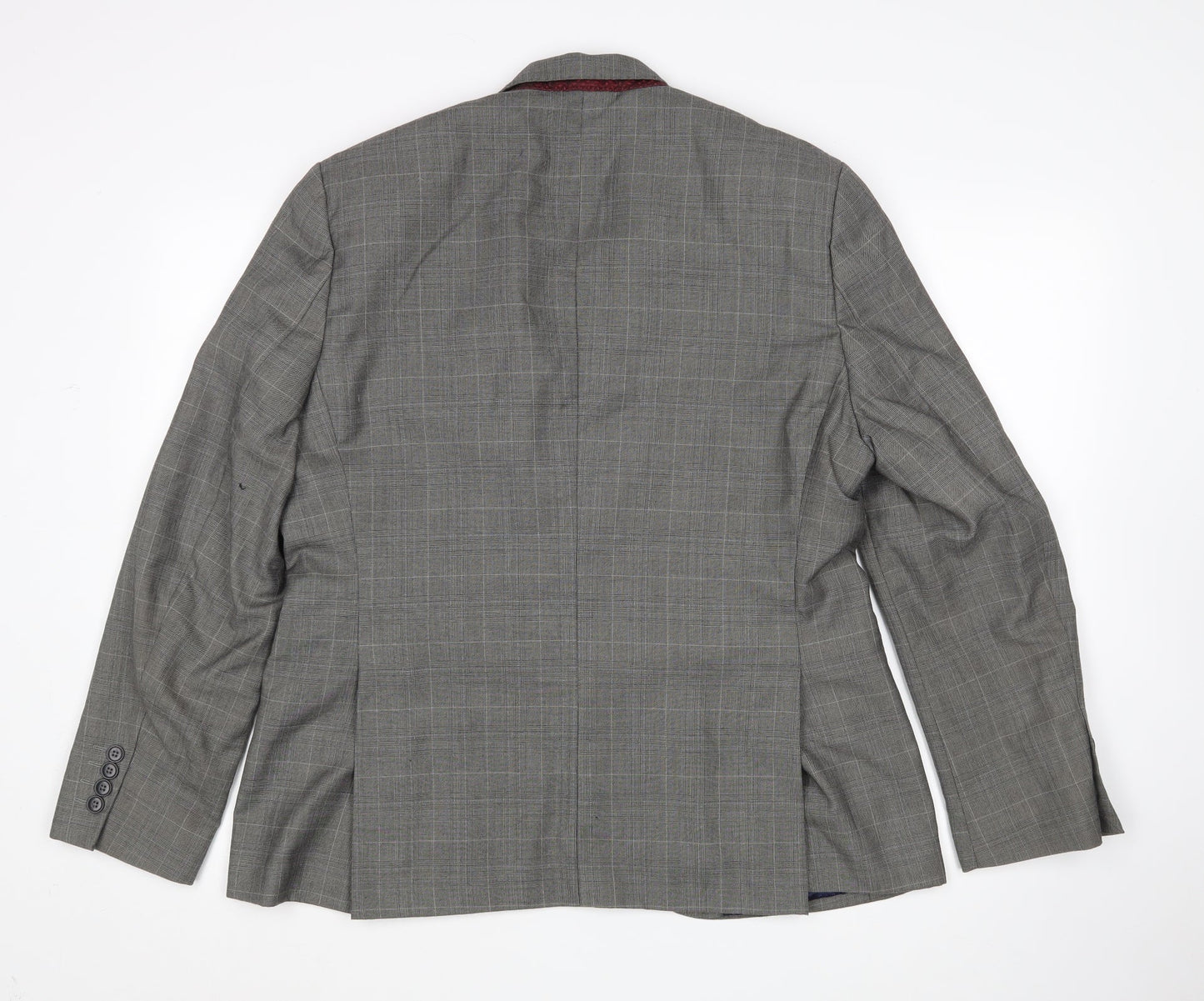 Burton Mens Grey Check  Jacket Suit Jacket