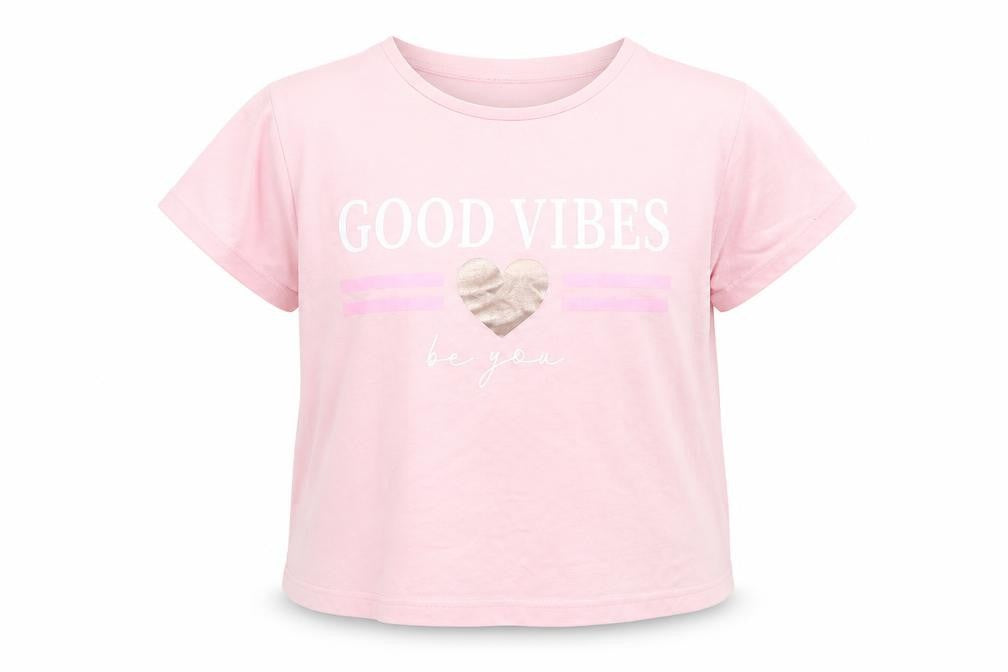 PEP&CO Girls Pink   Basic T-Shirt Size 6-7 Years