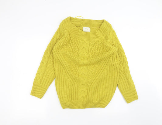 Papaya Womens Yellow   Pullover Jumper Size M