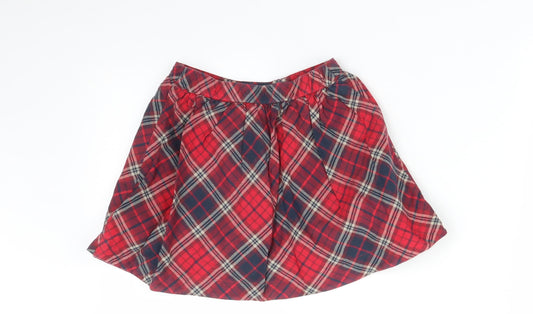 Gap Girls Multicoloured Check  Skater Skirt Size 4 Years