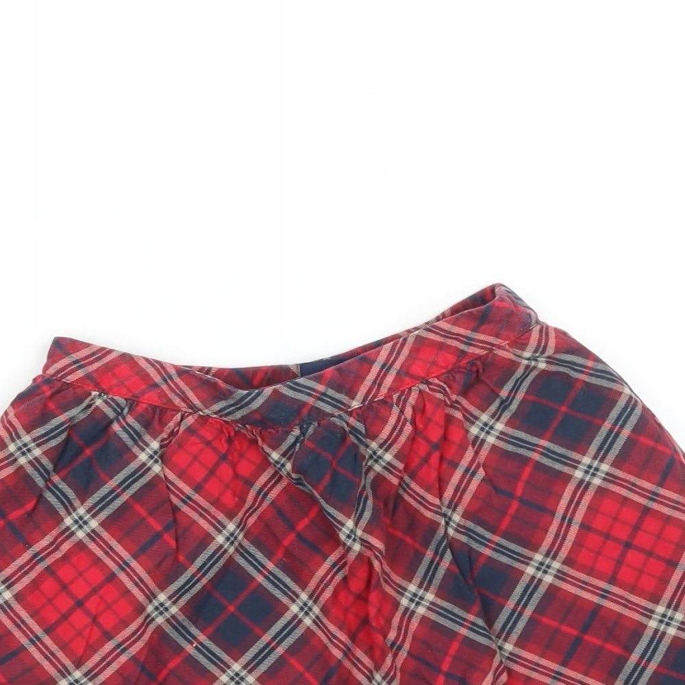 Gap Girls Multicoloured Check  Skater Skirt Size 4 Years