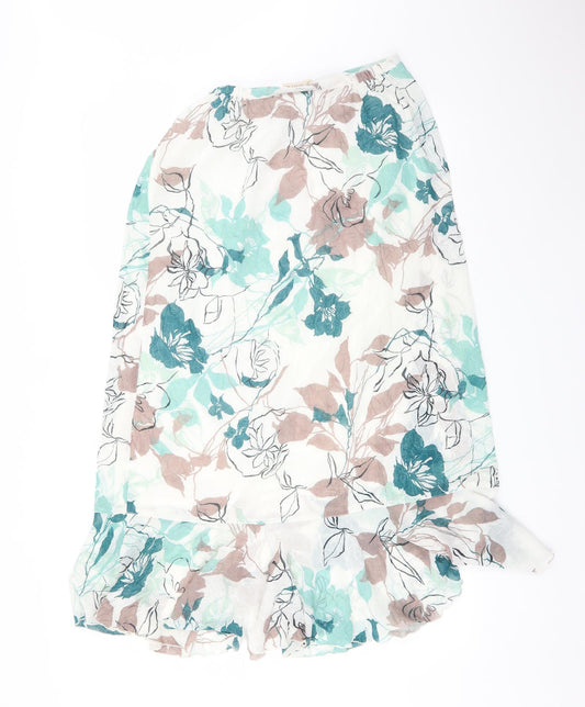 Adini Womens Multicoloured Floral  Trumpet Skirt Size S