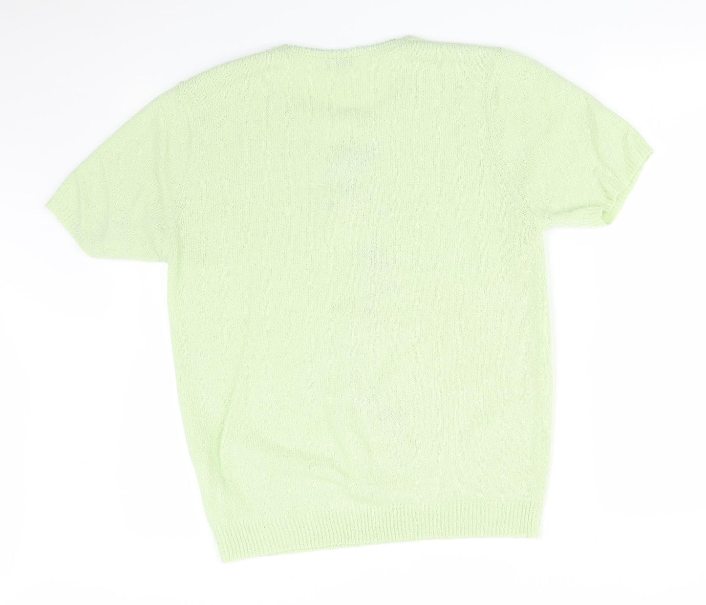 Damart Womens Green Floral  Basic T-Shirt Size 16