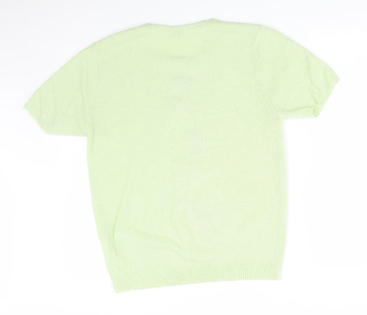 Damart Womens Green Floral  Basic T-Shirt Size 16