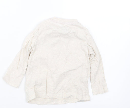 F&F Boys Beige   Basic T-Shirt Size 6-9 Months