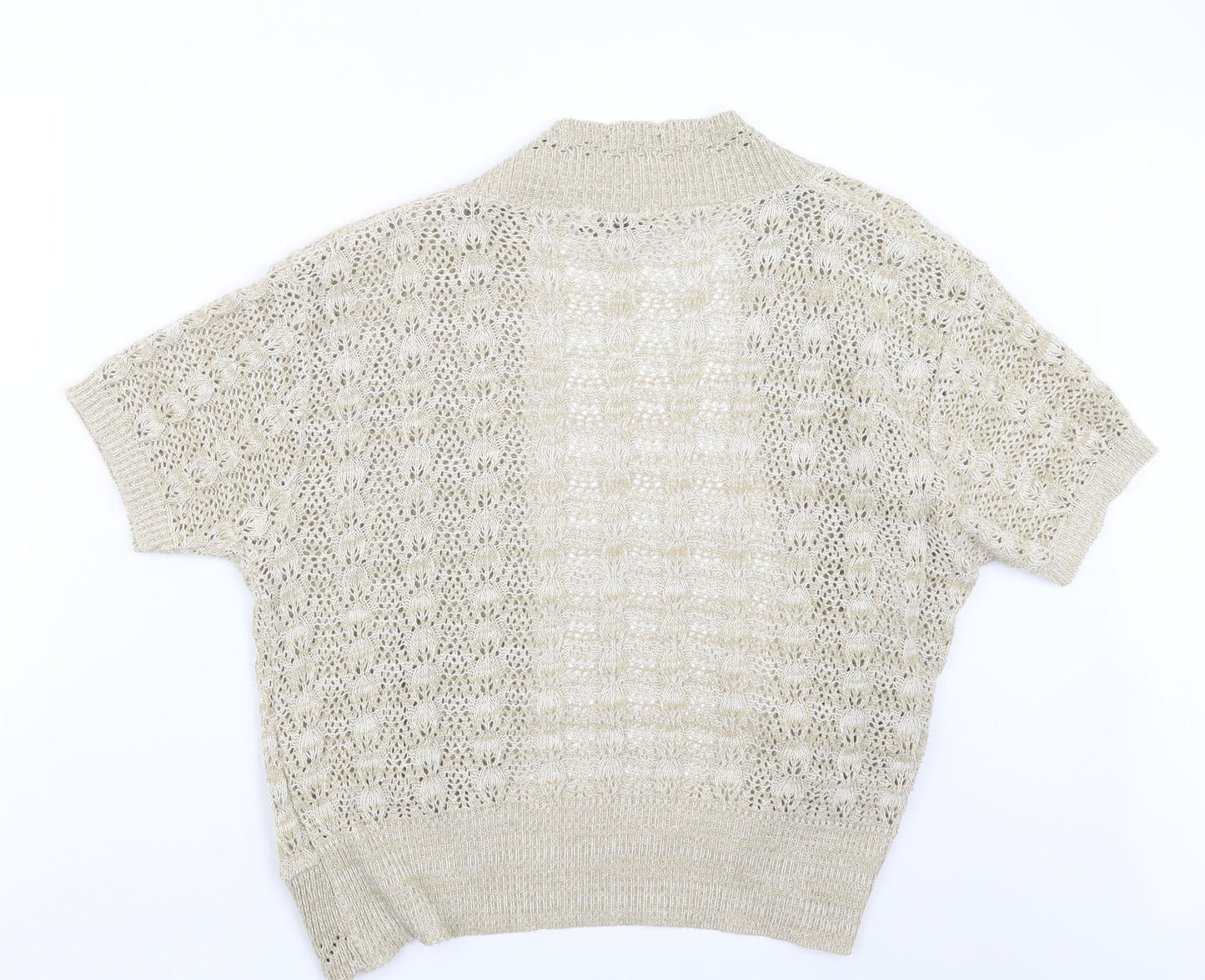 Monique Womens Beige  Knit Cardigan Jumper Size L