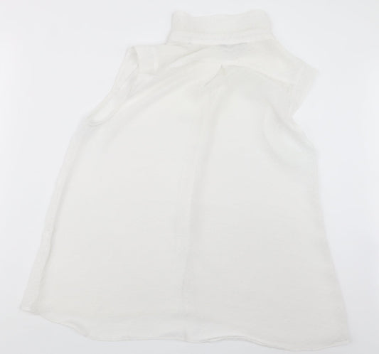 Marina Kaneva Womens White   Basic Button-Up Size 12