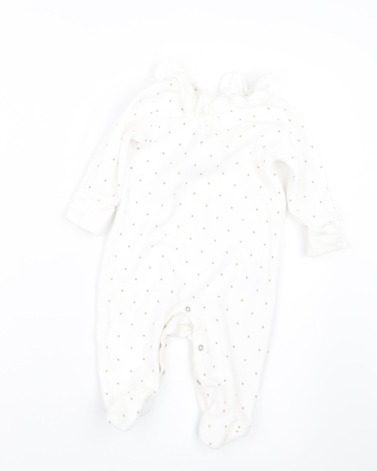 Matalan Girls White Geometric  Babydoll One Piece Size 3-6 Months