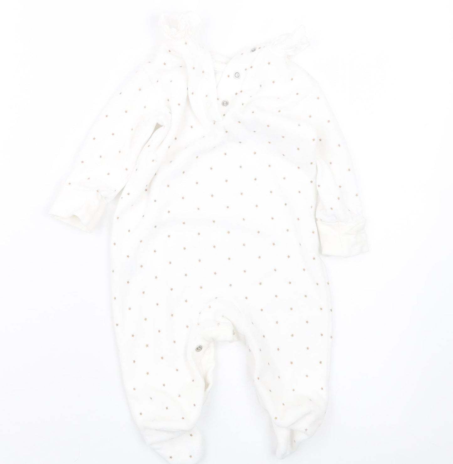 Matalan Girls White Geometric  Babydoll One Piece Size 3-6 Months