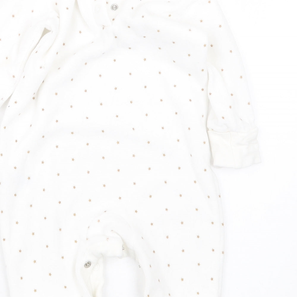 Matalan Girls White Geometric  Babydoll One Piece Size 3-6 Months