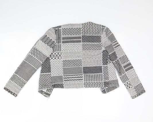 Atmosphere Womens Black Fair Isle  Jacket  Size 6