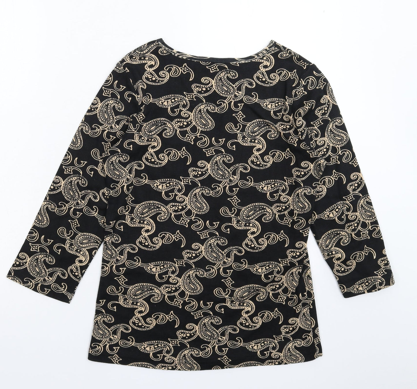 artaeapea Womens Black  Knit Basic T-Shirt Size XS