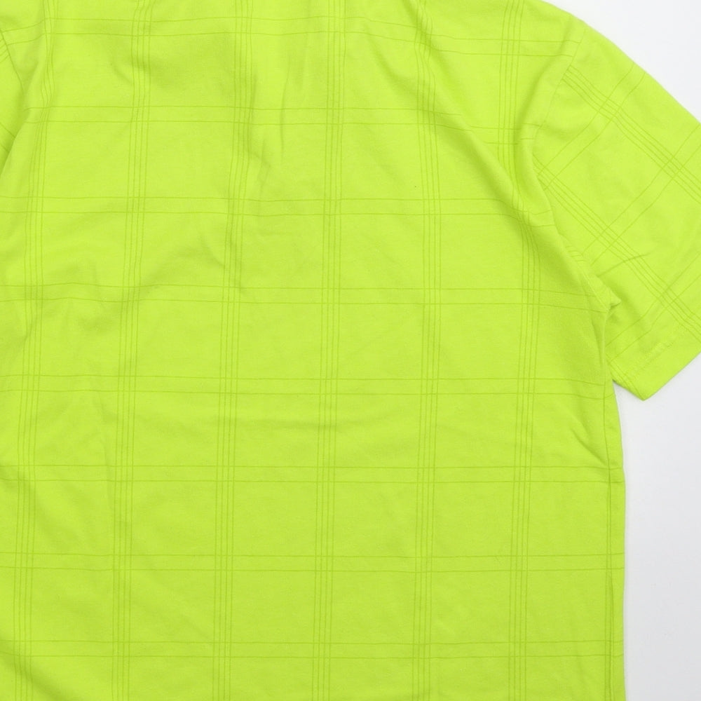 Dunlop Mens Green Check   Polo Size M