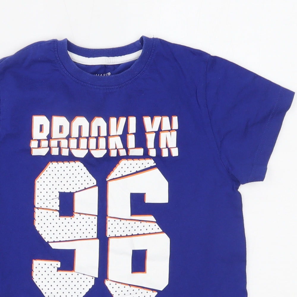 Primark Boys Blue   Basic T-Shirt Size 6-7 Years