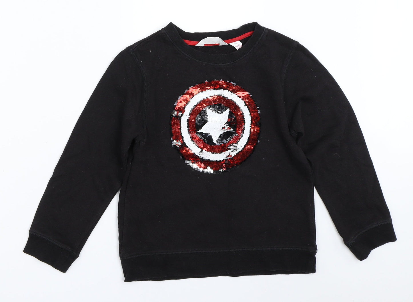 H&M Girls Black   Pullover Sweatshirt Size 7-8 Years