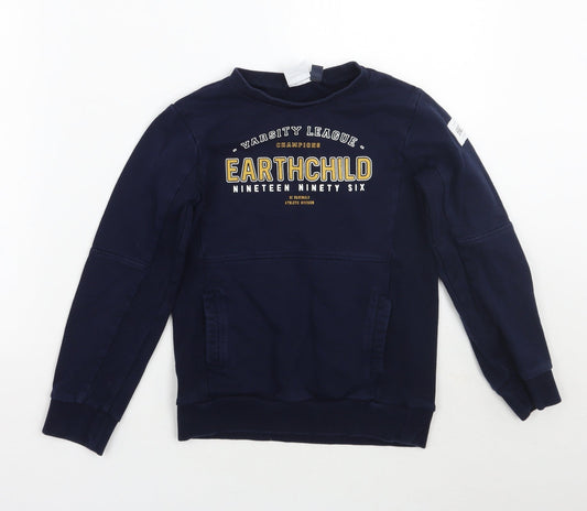Earth child Boys Blue   Pullover Sweatshirt Size 8-9 Years