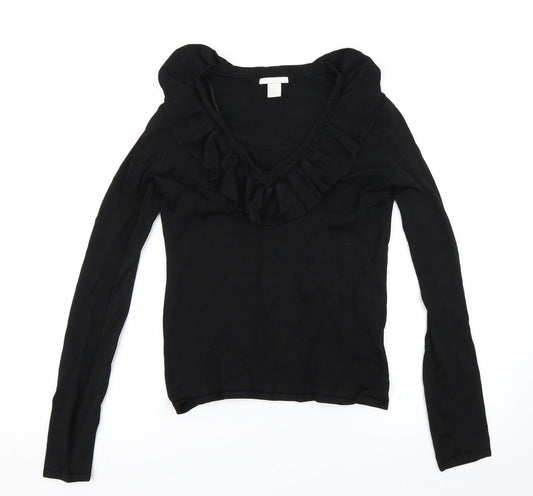 H&M Womens Black   Pullover Jumper Size M