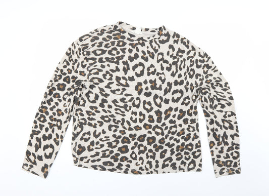 H&M Womens Multicoloured Animal Print  Pullover Jumper Size S