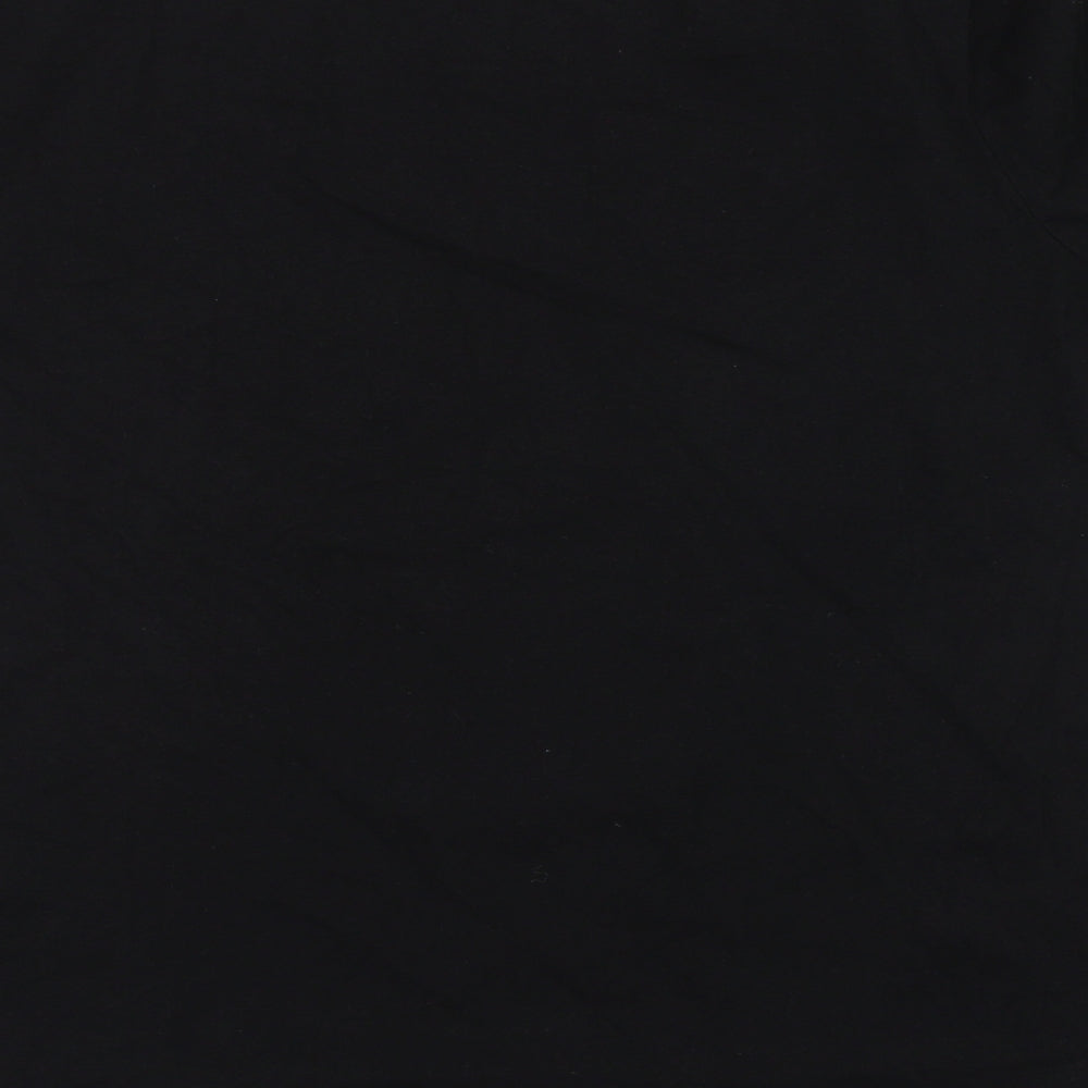 Sinsay Womens Black   Basic T-Shirt Size M  - Santa Paws