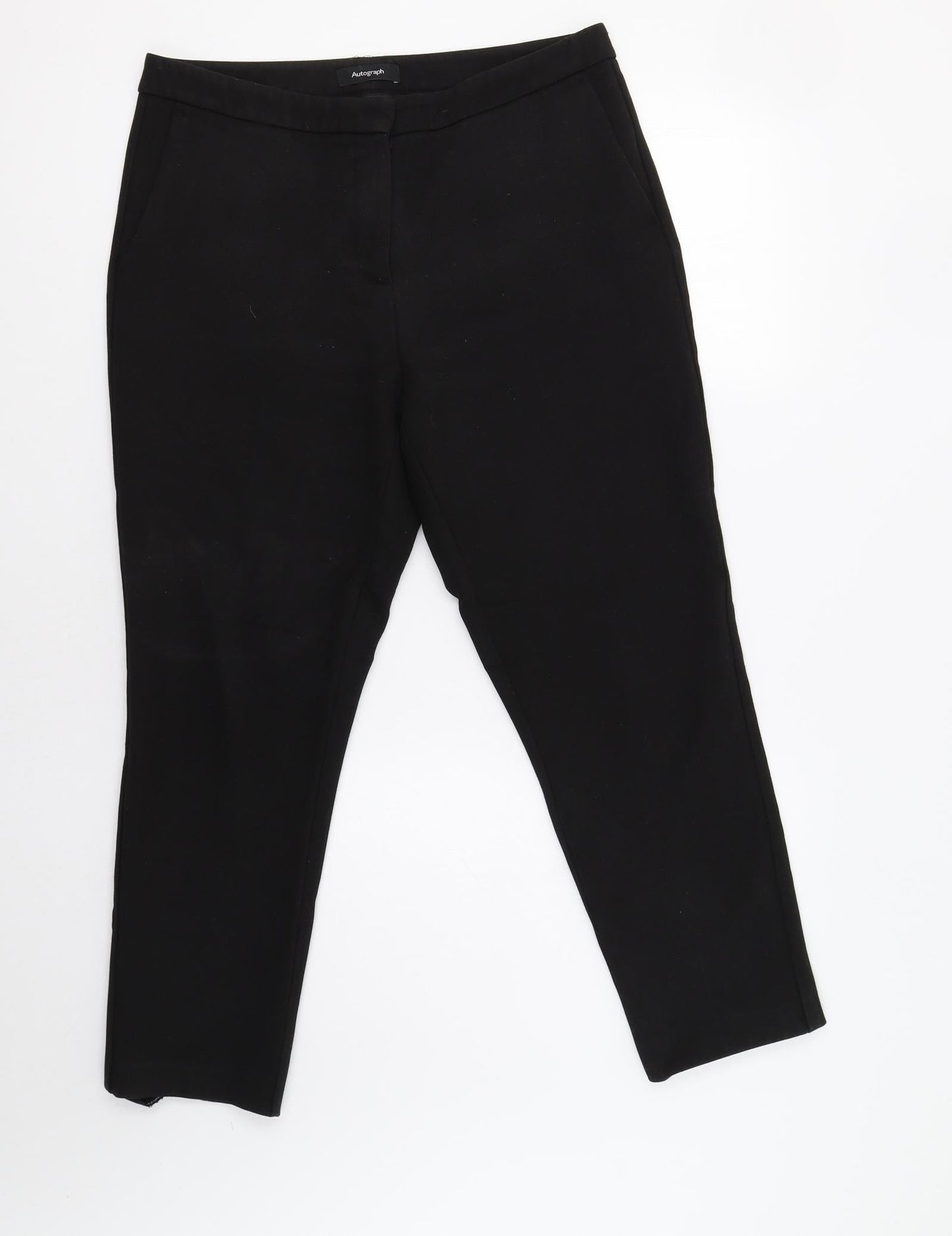 M&S Womens Black   Dress Pants Trousers Size 12 L26 in