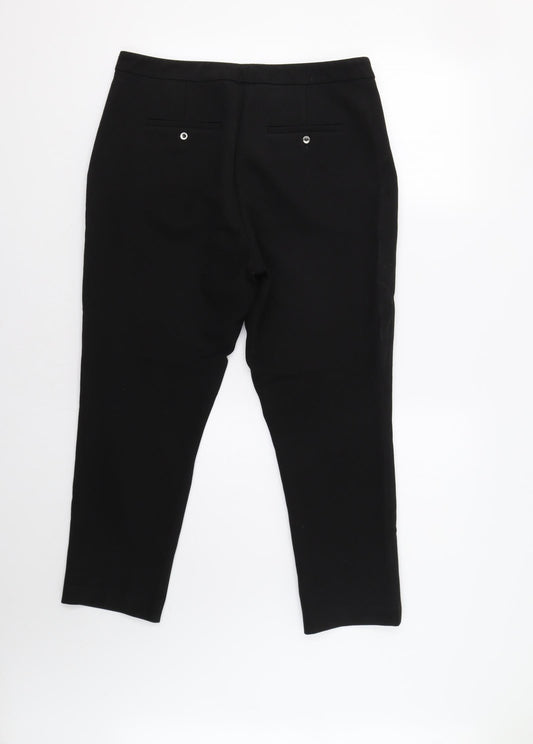 M&S Womens Black   Dress Pants Trousers Size 12 L26 in