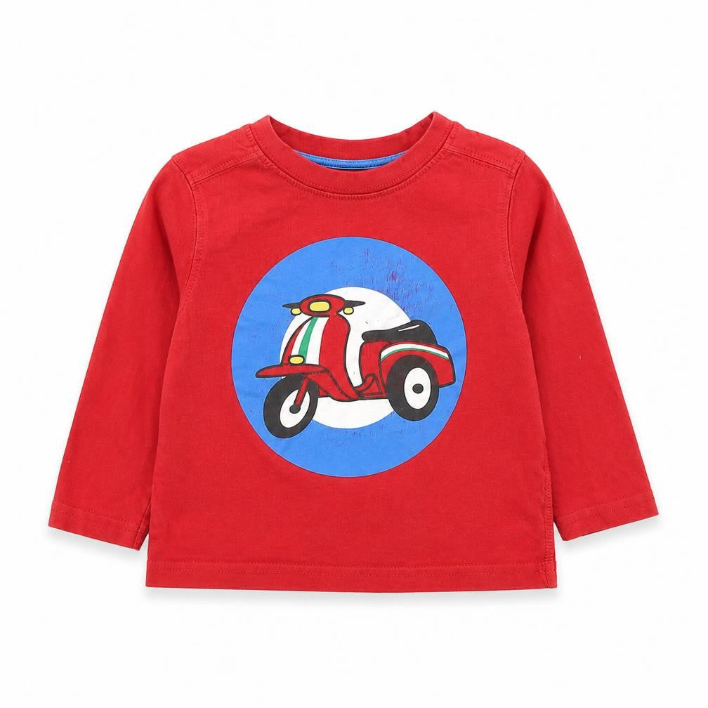Miniclub Baby Red   Basic T-Shirt Size 9-12 Months  - Motorbike