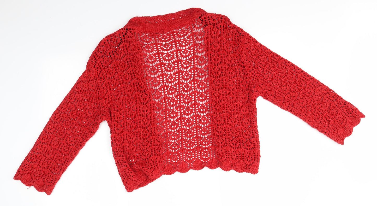Sixth Avenue Womens Red   Cardigan Jumper Size M